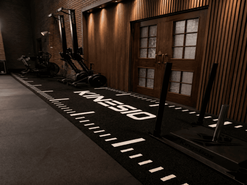 Comparison of high-visibility inlaid turf markings vs painted lines in low-light gym settings